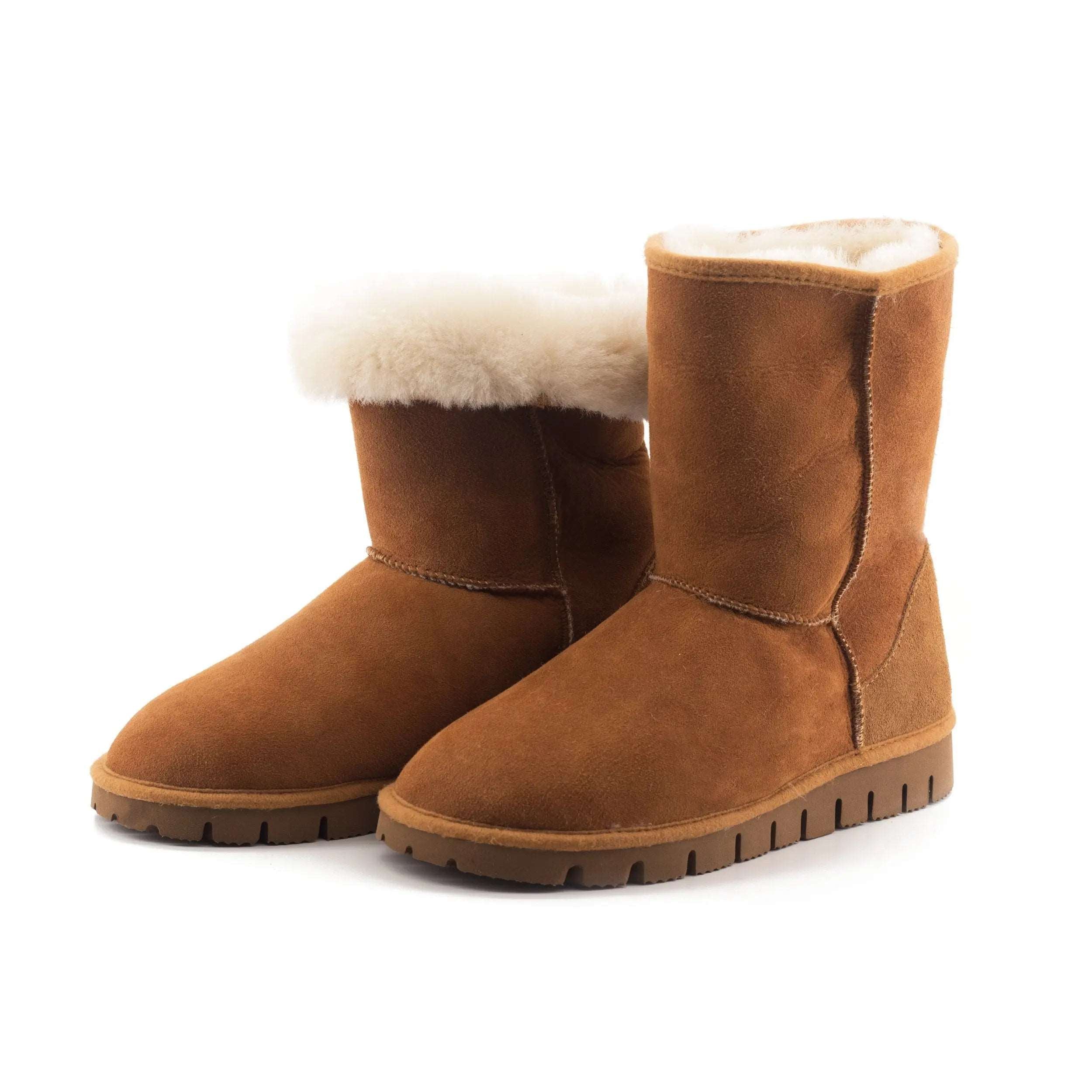 Boots camel en mouton - Dgrandiose