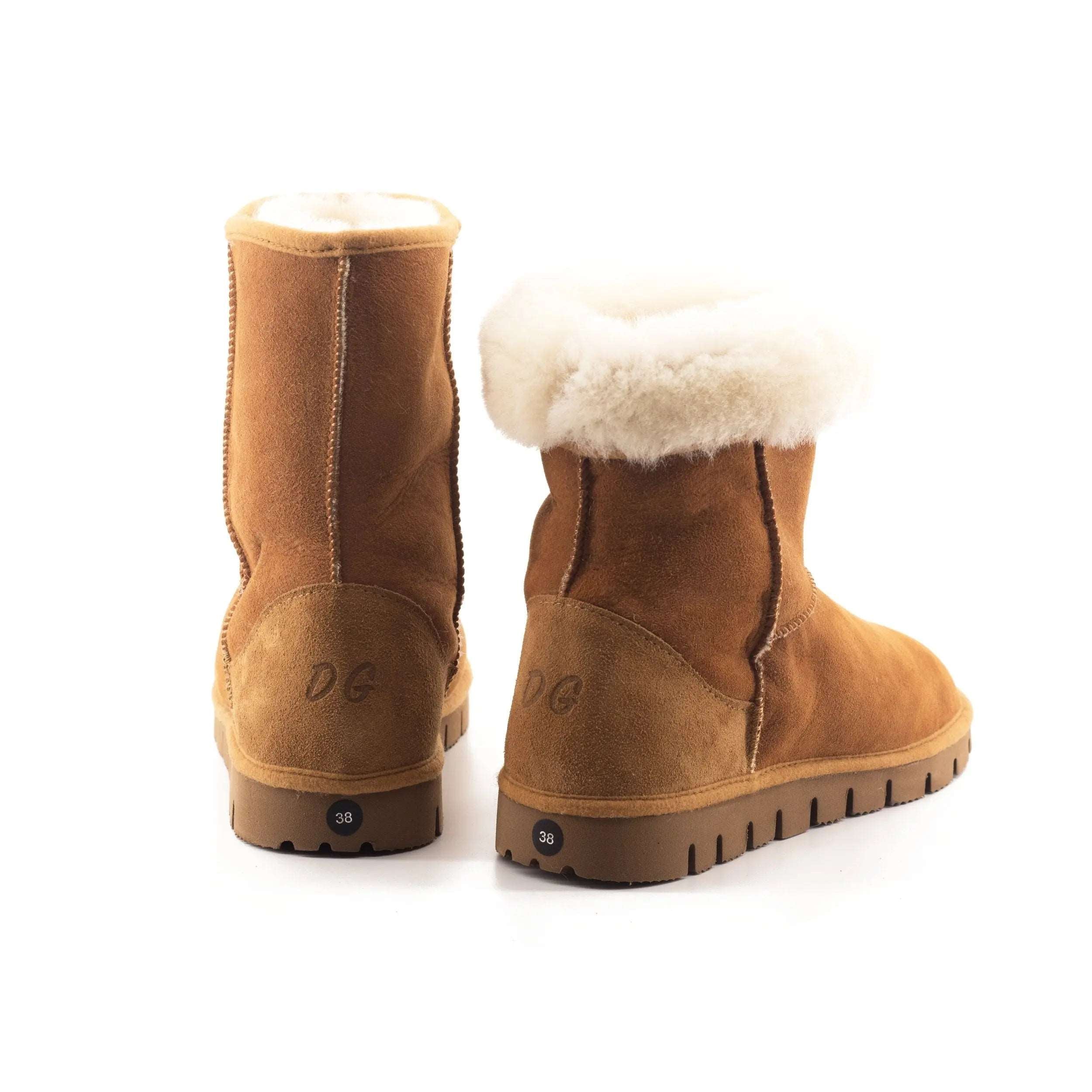 Boots camel en mouton - Dgrandiose