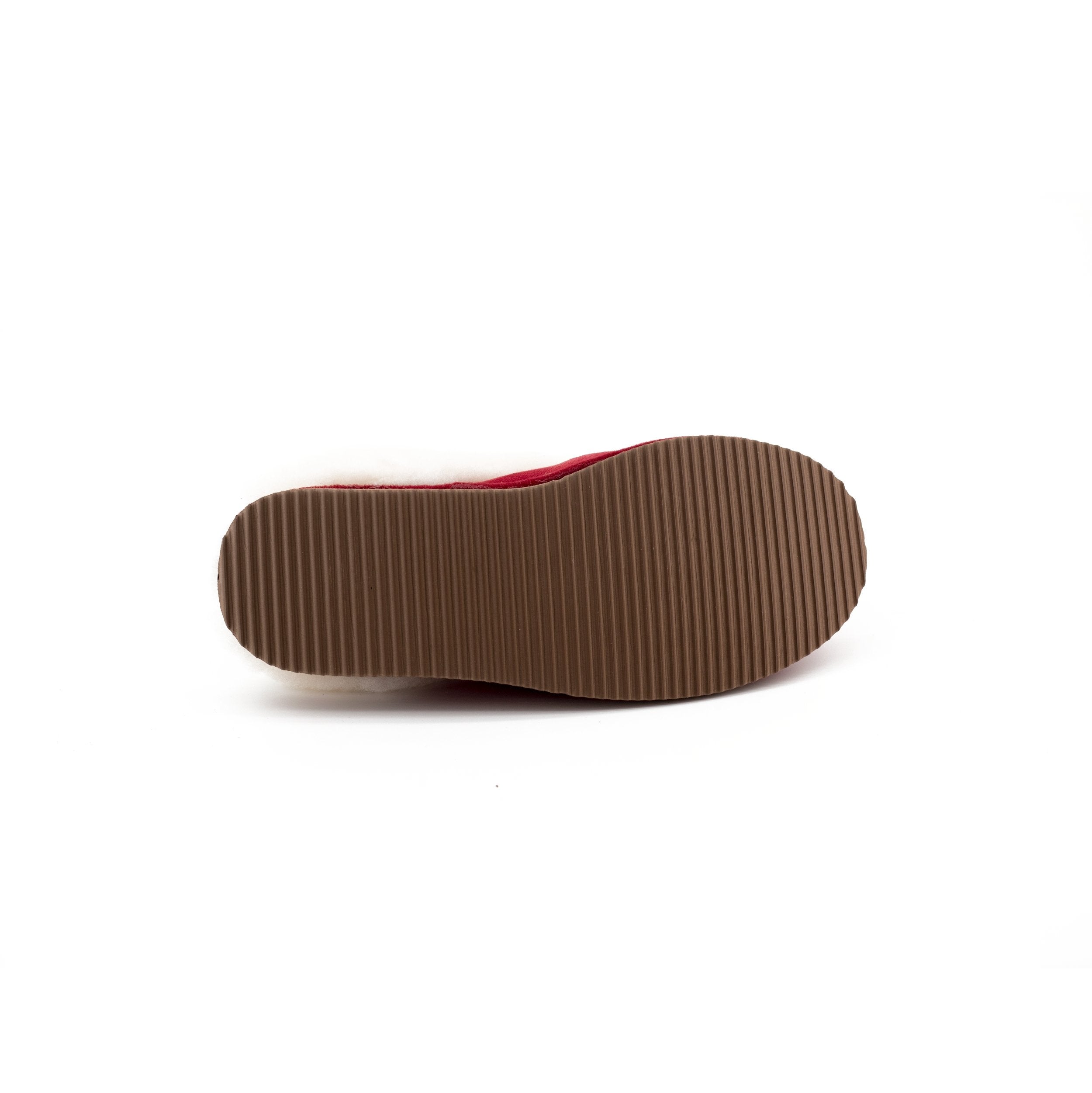 Mules Femme Rouge en Laine de mouton - Dgrandiose