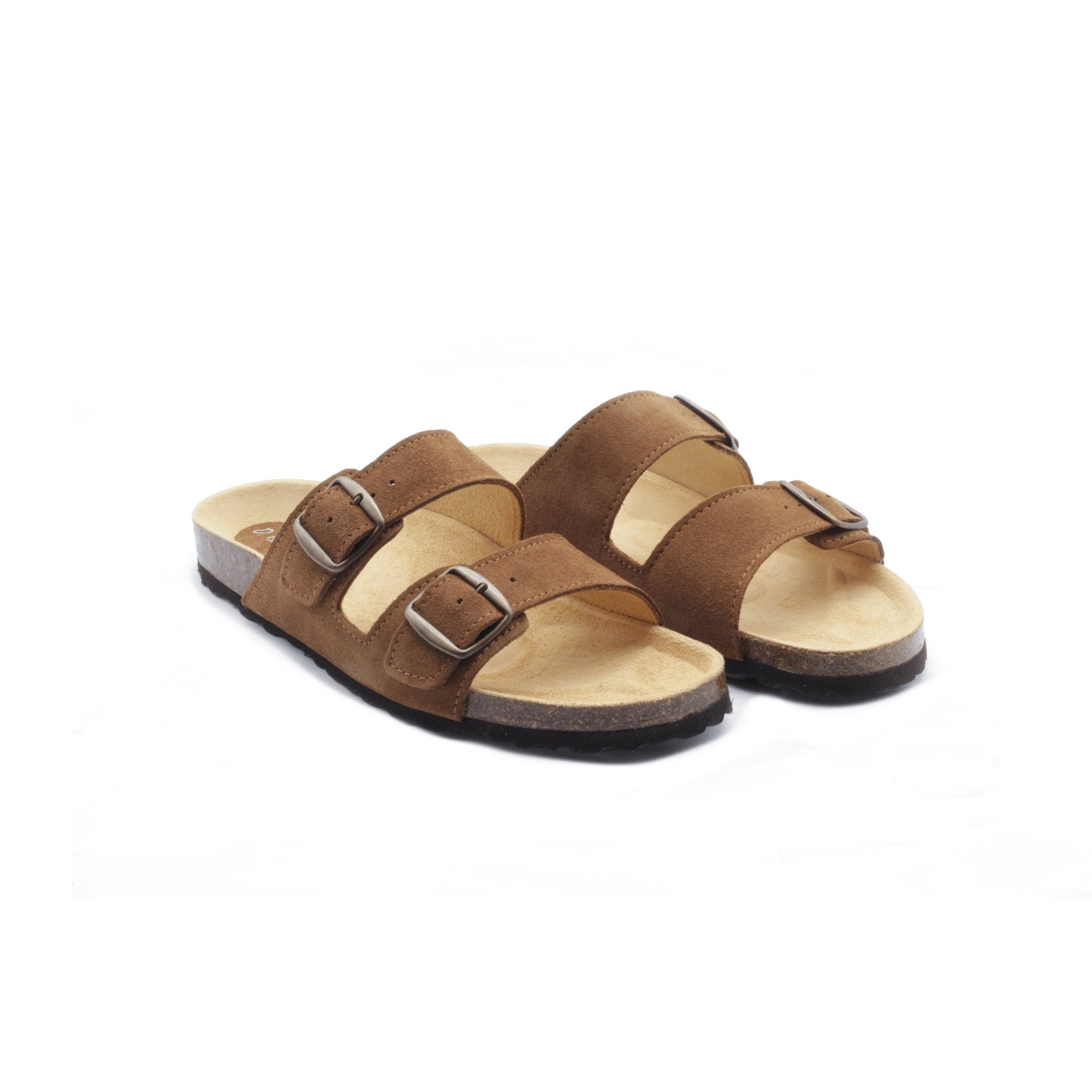 Sandales LISBONNE en cuir Camel - Dgrandiose