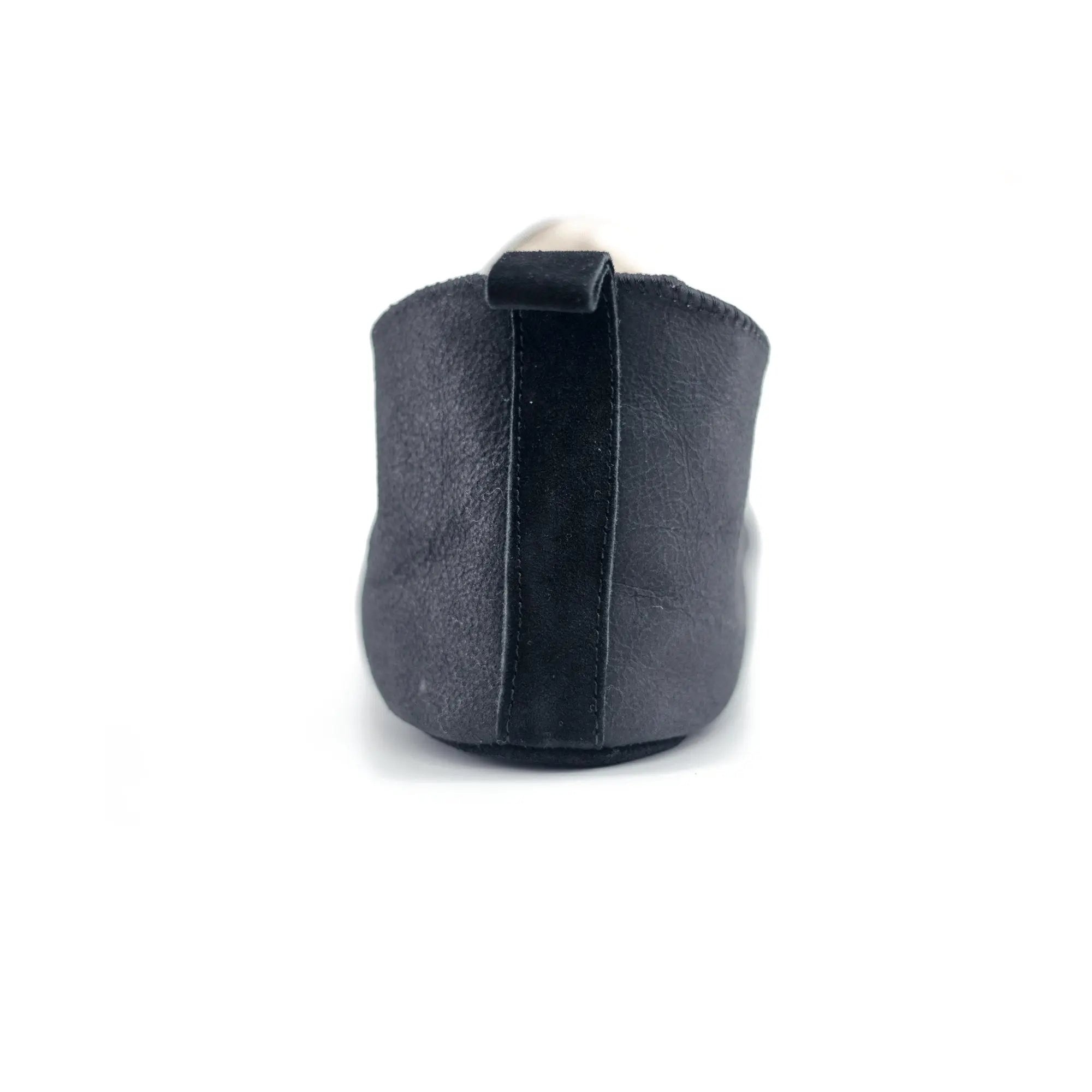 Chaussons souple noir en laine de mouton - Dgrandiose