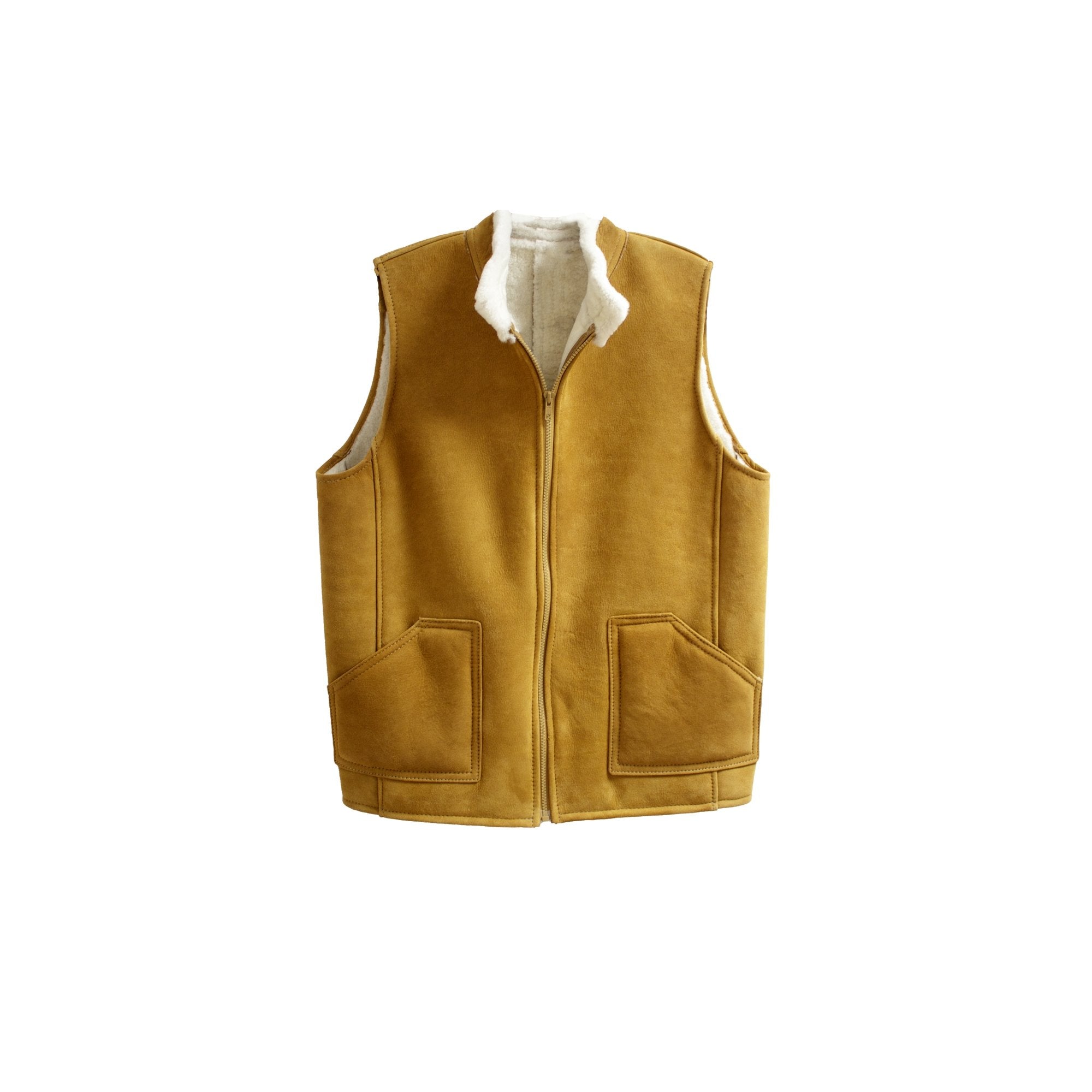 Gilet Homme en peau de mouton avec Col - Dgrandiose